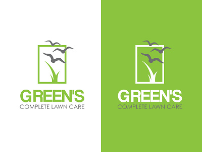 Green's brand branding design flat logo green lawn lawn care logo logo design minimalist logo