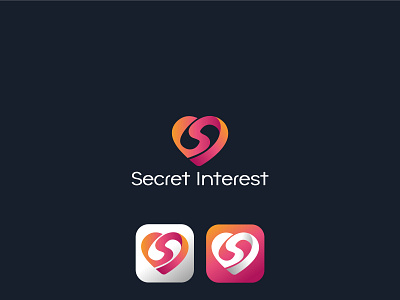 secret interest 2021 app logo creative logo dating app dating logo dribbble heart logo logo design love logo top logo 2021 vector logo web logo