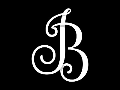 JB Monogram V2 b cursive j jb lettering logo monogram script type