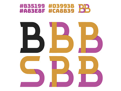 Playing with a B b cs custom db lettering monogram pb type typography