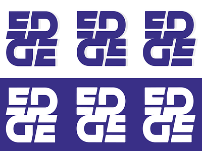 Edge Logo Stacked blue branding design edge identity logo mark personal purple type