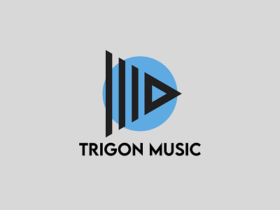 Trigon Music logo (for sale) adobe illustrator app branding design flat flat logo design freelance design freelancer graphic design logo logo design music music app music app logo