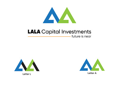 LALA Capital investments adobe illustrator branding flat logo for hire freelancer graphic designer logodesign