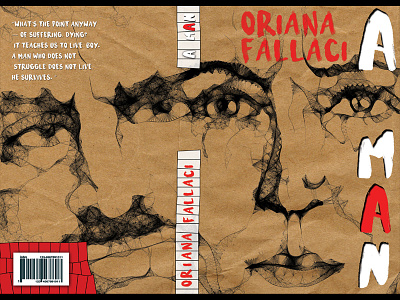 Book Cover Concept / A Man - Oriana Fallaci a man book book cover concept cover illustration oriana fallaci texture