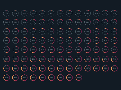 Percentage charts infographics