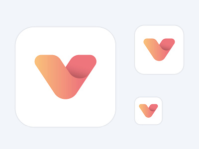 Veditor App Icon branding clean design icon icon app icon design illutration ios logo minimal typography ui uiux