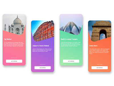 Traveling App Onboarding screen designs