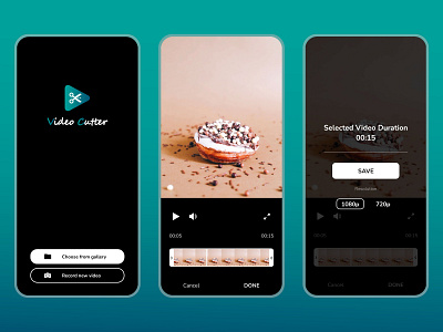 Video Cutter UI app design app intro app ui editor intro ui design video cutter video editor
