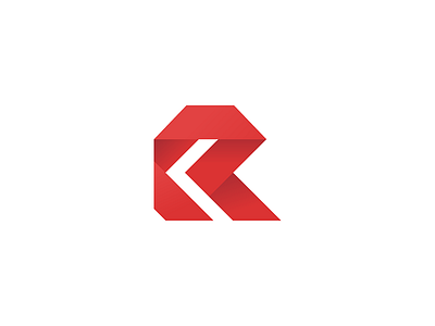 R letter logo r red