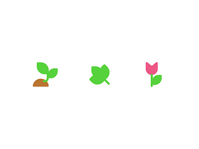 Spring icons green growth leaf leaves plant prompt003 seed spring tulip