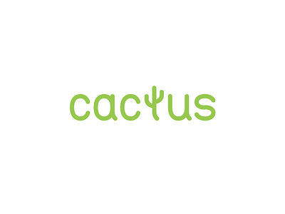 cactus cactus green logo smart type