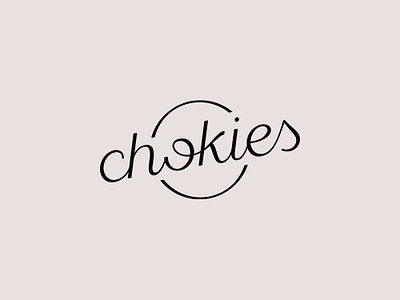 Chokies brand branding chokis cookies custom logo logotype script type