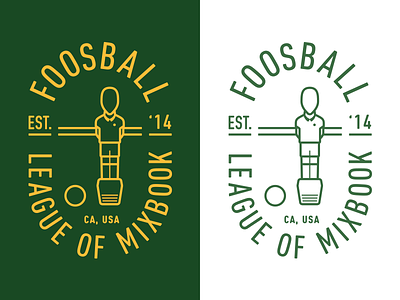 Mixbook Foosball t-shirt badge classic foosball illustration league logo mixbook soccer t-shirt table football typography vintage
