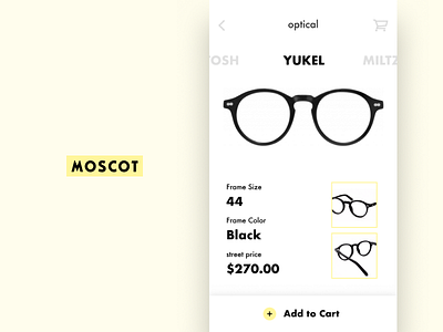 Eyeglasses app app ecommerce glasses mobile optics ui