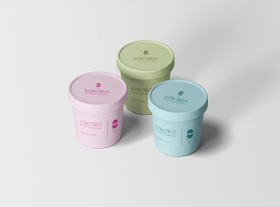 Kokoro Ice Cream Packaging brand identity branding design graphic design logo packaging design vector