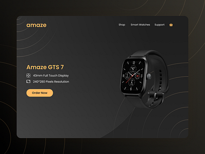 #DailyUI Challenge Landing Page dailyui homepage landingpage smartwatch ui uidesign uiux