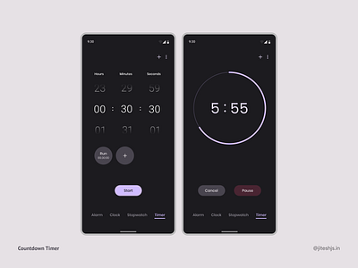 Countdown Timer App app countdown dailyui graphic design timer ui uidesign