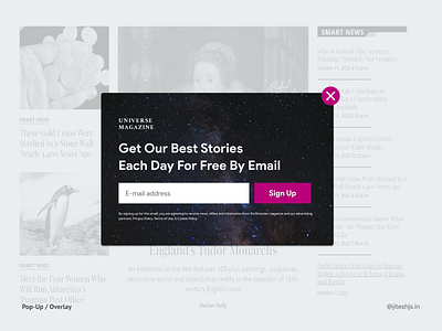 PopUp Overlay app dailyui design graphic design overlay popup ui uidesign