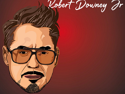Robert Downey Jr adobe illustrator affinity designer art illustration portrait vector