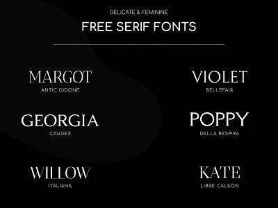 Serif Fonts