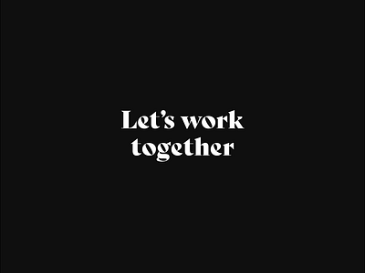 Let's Work Together