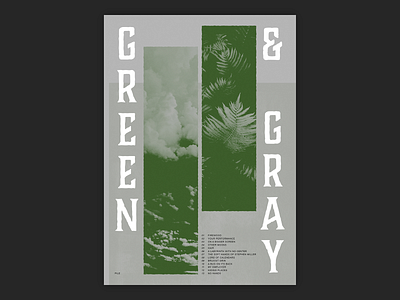 Green and Gray design music poster typography