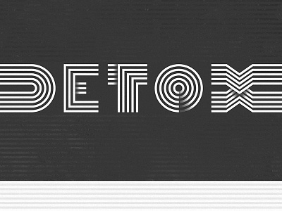 Detox Series Art black and white typography