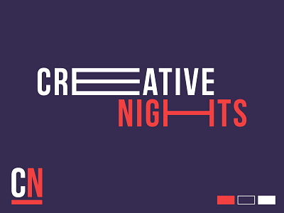 Creative Nights Branding branding event branding typography