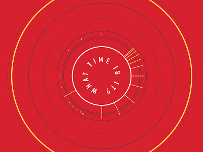 End Times Art circles clean concentric end times modern red san serif time
