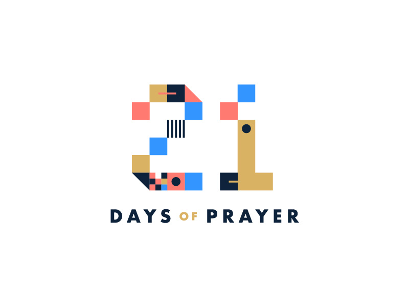 2018-19 Prayer font pattern futura squares gold simple geometric prayer type logo modern pixel