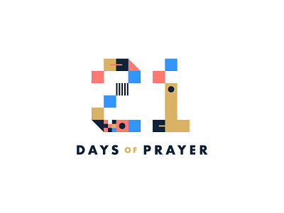 2018-19 Prayer font futura geometric gold logo modern pattern pixel prayer simple squares type