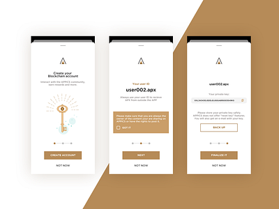 Blockchain Account Creation app blockchain illustration screen design socialmedia ui design