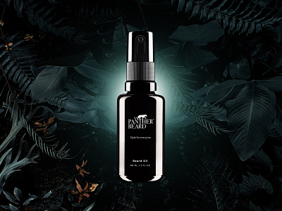 Panther Beard Oil brand design branding jungle naturel product design visual design