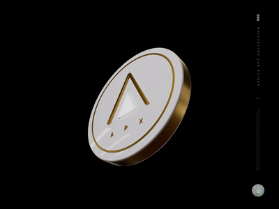 APX coin flip 3d animation blockchain coin crypto cryptocurrency nft nftart screen design socialmedia visual