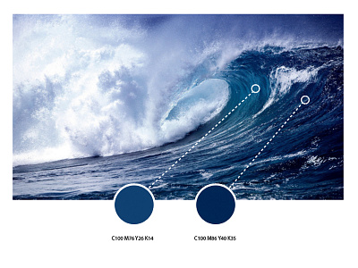 Colorpick blue color pick presentation water wave