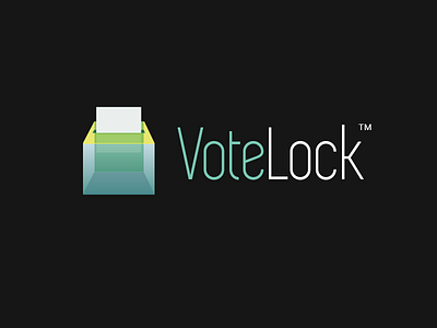 Votelock blockchain box icon logo safe save vote