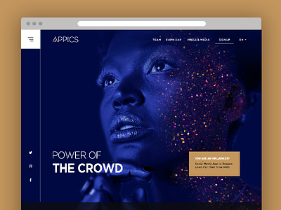 Power of the Crowd app appics blockchain socialmedia website