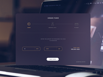 STO Token buy process buying form screen design sto ui design