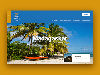 PETIT PRINCE travel uidesign website