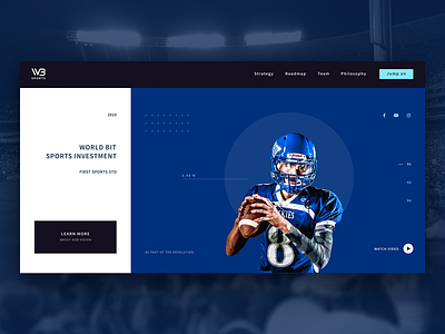 WBS Layout Football crypto esports football screen design sport uidesign website