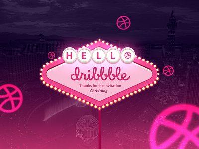 Hello Dribbble! design graphic designer dribbble hello illustration invitation ticket ui ux website