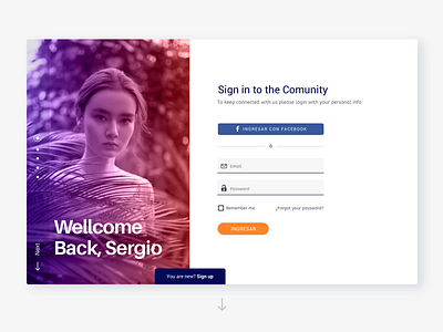 Sign in - Comunity design home invitation login sign in sign in form sign up ui ux web