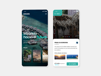 App Oceans Interactive beaches buy design home interaction price swipe ui ux web