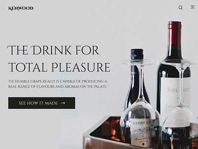 Wine company landing page