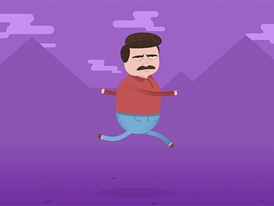 The Ron Swanson Strut after effects character animation motion design motion graphics ron swanson