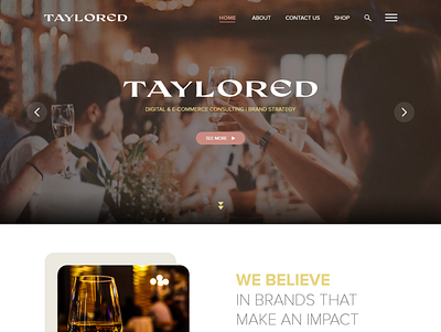 Tayolored Homepage ecommerce design landing page ui design web design