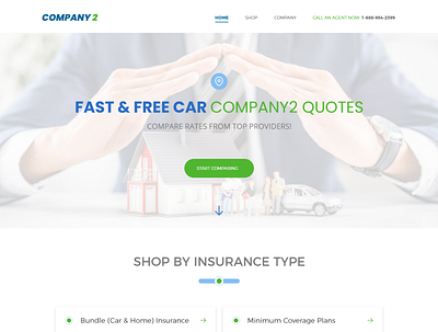 Car Quotation Company Landing Page 2nd Variant adobe xd design landing page landing page design ui ui design web design website website design