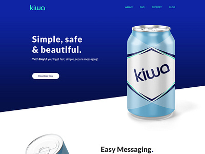 Kiwa Single Product Website Design