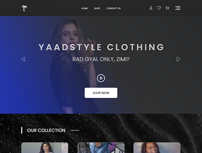 Yaadstyle Cloting Store Design adobe xd clothing store clothing store design shopify clothing store shopify design ui design web design yaadstyle store design