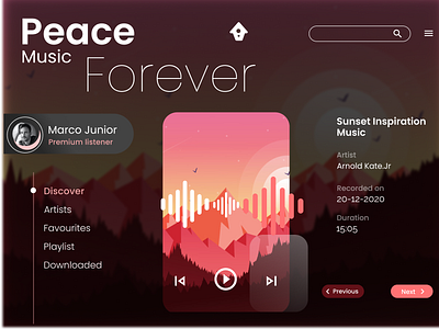 MUSIC WEBSITE branding typography ui ux webdesign